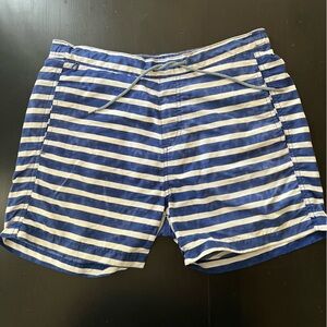 Scotch & Soda blue and white striped swim trunks size small.